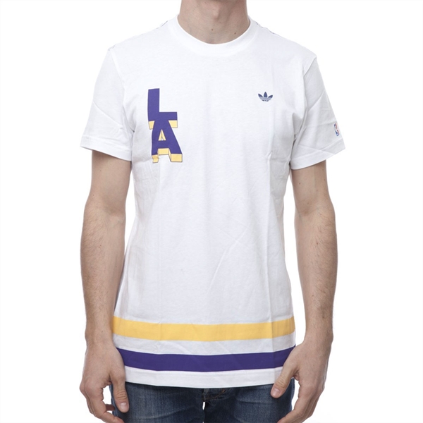 Image de Adidas Originals - T-shirt Los Angeles Lakers - Blanc