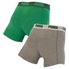 Image de Puma - Pack de 2 boxershorts Basics - Vert/Gris