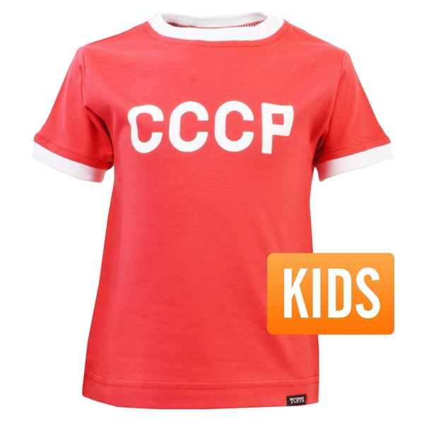 Image de TOFFS - T-Shirt CCCP Retro Ringer enfants - Rouge