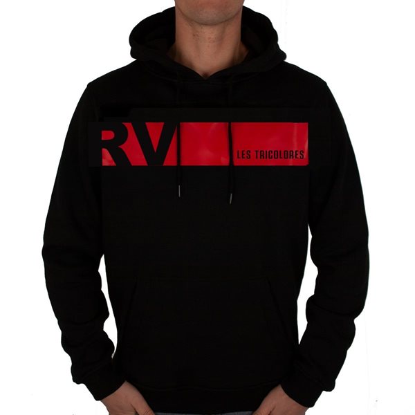 Image de Rugby Vintage- Sweat A Capuche Colour Bannner France - Noir