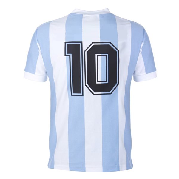 Argentina Retro Shirt WC 1986 + Number 10 (Maradona)