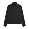 Fred Perry - Contrast Tape Track Jacket - Black/ Shaded Stone