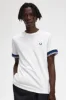 Fred Perry - Contrast Cuff T-Shirt - Snow White