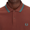 Fred Perry - Twin Tipped Poloshirt - Whisky Brown/ Deep Mint