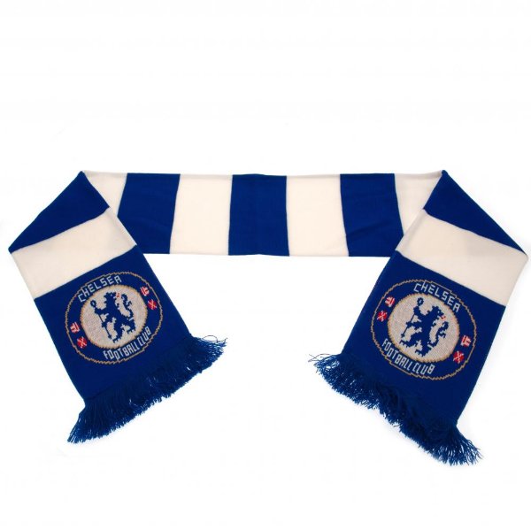 Chelsea Bar Scarf - Blue/ White