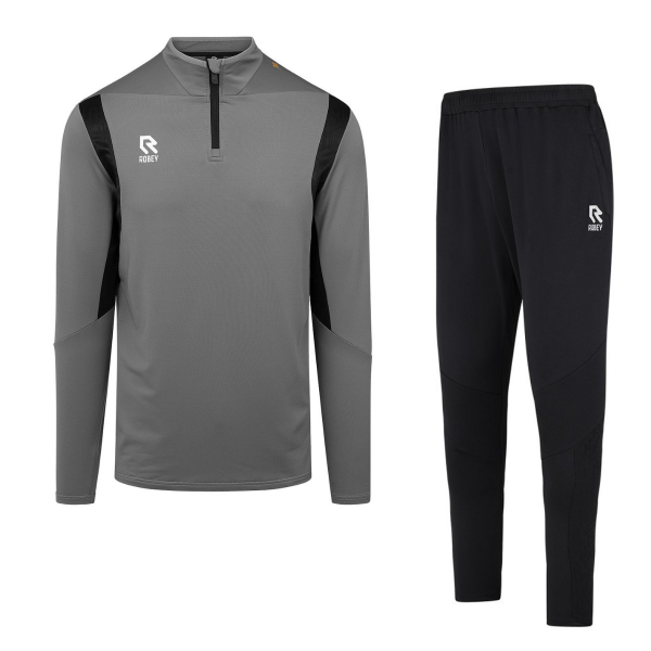 Robey - Playmaker Half-Zip Trainingspak - Grijs/ Zwart