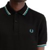 Fred Perry - Twin Tipped Poloshirt - Black/ Ice Cream/ Cyber Blue