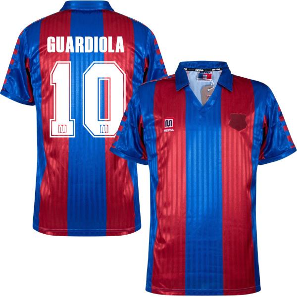 Meyba - FC Barcelona Football Shirt 1989-1992 + Guardiola 10
