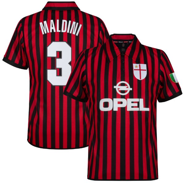 AC Milan Centenary Retro Voetbalshirt 2000 + Maldini 3
