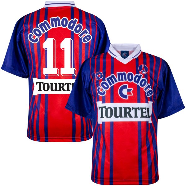 Paris Saint Germain Retro Football Shirt 1993-1994 + No. 11 (Ginola)