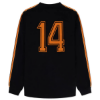 Cruyff - Holland Retro Shirt WK 1974 + Nummer 14 - Kinderen (Lange Mouwen) - Zwart