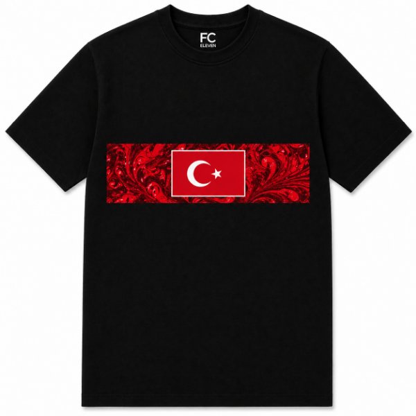 Turkey Ebru Banner T-Shirt - Black