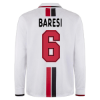AC Milan Retro Football Shirt Away 1995-1996 (Long Sleeve) + Baresi 6