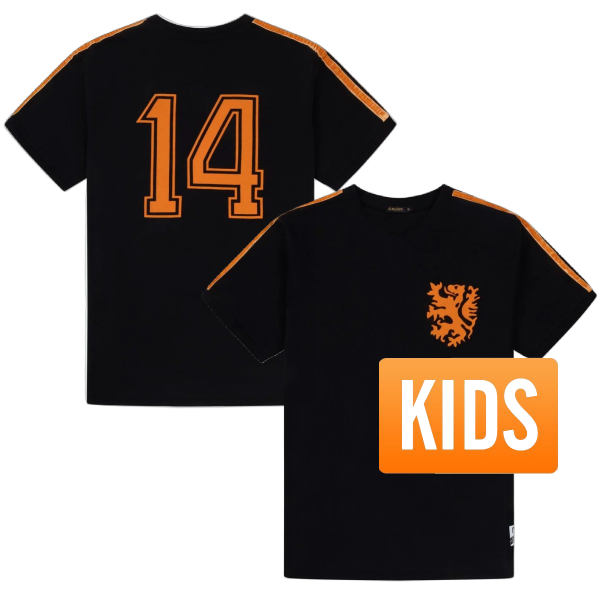 Cruyff - Holland Retro Voetbalshirt WK 1974 + Nummer 14 - Kinderen
