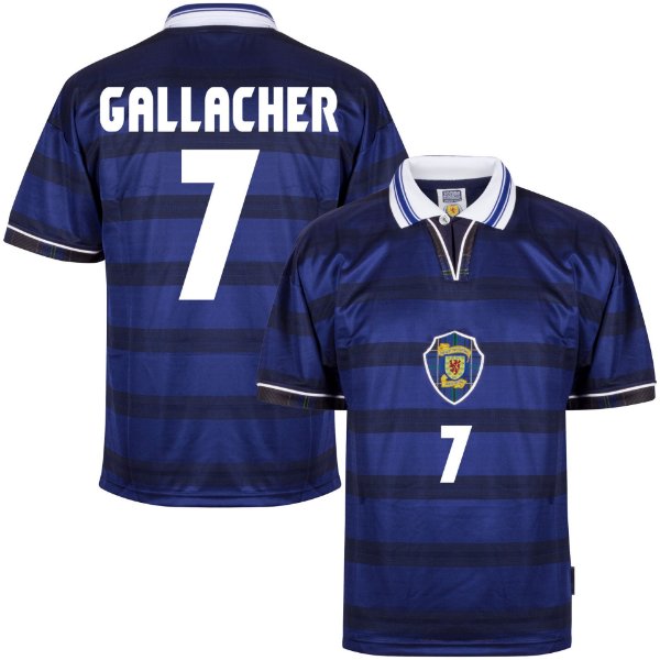 Score Draw - Schotland Retro Voetbalshirt WK 1998 + Gallacher 7